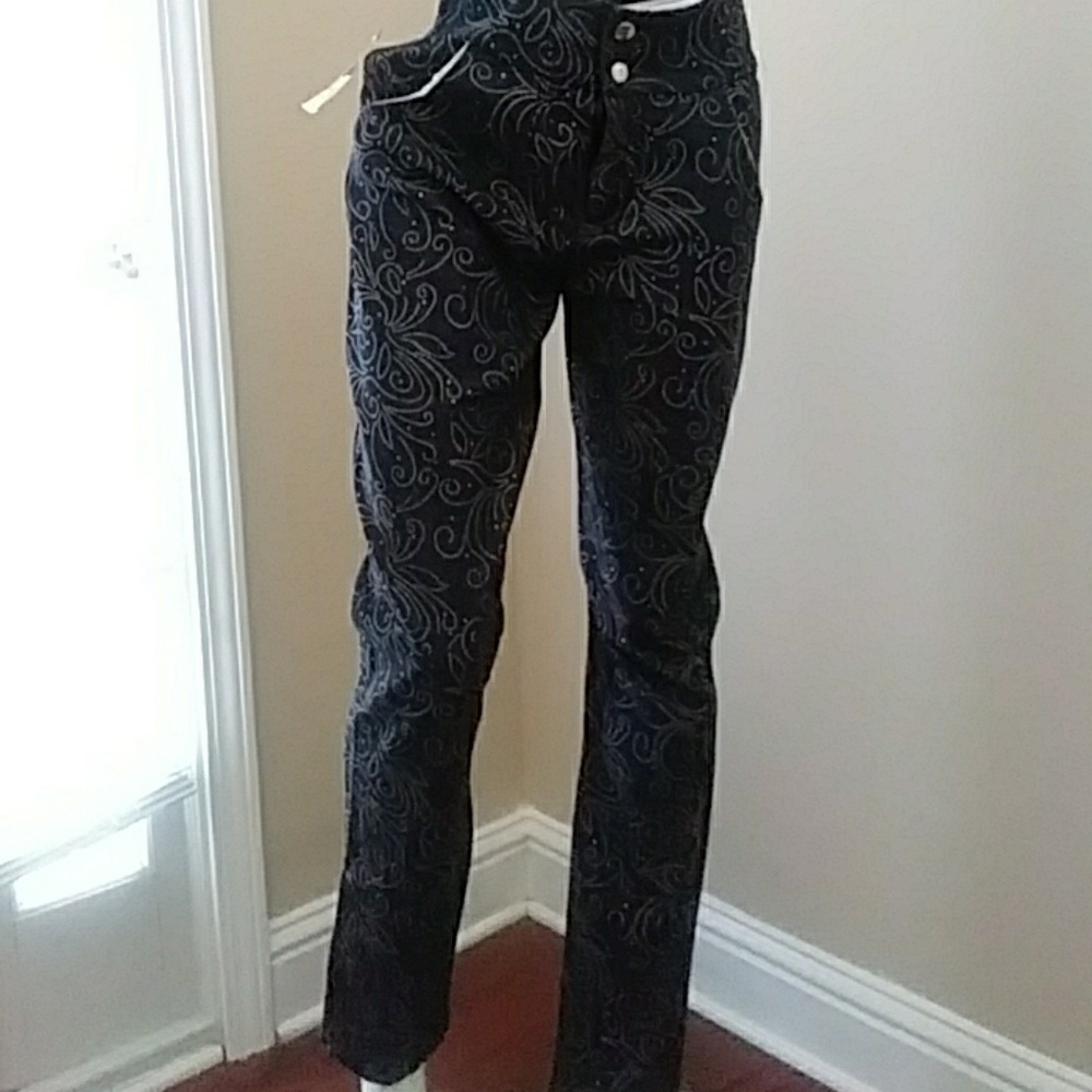 Blue Jeans with Rhinestones